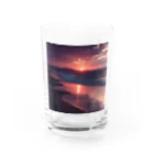 Mysycaの海辺の夕日 Water Glass :front