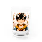 可愛い男の子イラスト販売所　By,keicyanの男の子　中学1年生　春 Water Glass :front