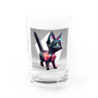 T Rの魔法の黒猫ペルソナのイラスト グラス前面