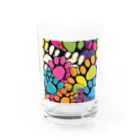 Zonのポップアート　足跡 Water Glass :front