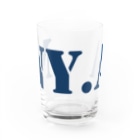 LUNARHOLIC STOREのエヌワイドットエー(通称「ニャ」) ・ネイビー Water Glass :front