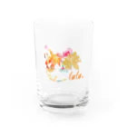 コヌイのアトリエの花とねこ Water Glass :front