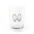 CHIMNEY雑貨店のななしのおばけちゃんシスターズ(黒フチ) Water Glass :front