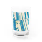 peonicのブライトブルーストライプ Water Glass :front