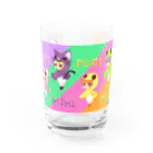 ウサネコのぷり☆全員集合 カラフル Water Glass :front