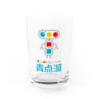 青点滅のグッズ売り場のキャラクター＋文字 Water Glass :front