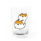 LINEスタンプ販売中ぱんのむにむにハムスター（カラー） Water Glass :front