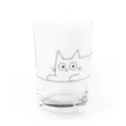 自然派猫猫倶楽部のA flat cat Water Glass :front