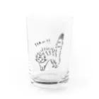 むしんちのシャーする猫 Water Glass :front