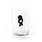 SUIMINグッズのお店の餃子をMacBookのように運ぶねこ Water Glass :front