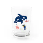 ちゃこぺん（SUZURI店）のシャチ！！！！オルカ！！逆叉！！ Water Glass :front