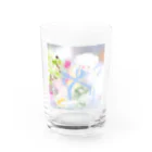 Bajeのプレゼントとフェレット フラワー💐 Water Glass :front