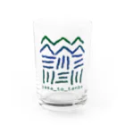 〈ヤマサキサチコ〉ショップの山と田んぼ（グラデ） Water Glass :front