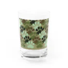 onehappinessの肉球　迷彩柄 Water Glass :front