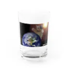 おもち屋さんのスペースキャット地球侵略 Water Glass :front