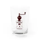 NIKORASU GOの喫茶店マスター専用デザイン「コーヒーミル」（Tシャツ・パーカー・グッズ・ETC） Water Glass :front