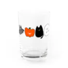 おもち屋さんのハロウィンの仲間たち Water Glass :front