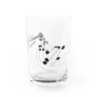 Lily bird（リリーバード）の奏でるギター 線画 Water Glass :front