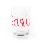 AliviostaのREDRUM レッドラム ロゴ Water Glass :front