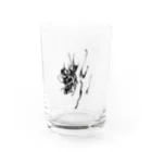 肉汁サイドストーリーの『さる沢』ロゴ Water Glass :front