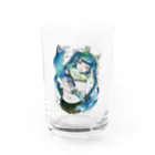 みみずの青に沈む Water Glass :front