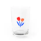 まめこ。の仲良しチューリップ Water Glass :front