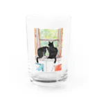 樽猫堂  安部円子の小樽の猫２ひき Water Glass :front