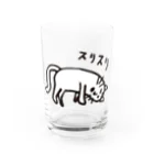 ABTMの路地から出てきたへんな猫 cat Water Glass :front