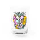 Full of vitality　(フル　オブ　バイタリティ)のPink☆lion　(ピンクのライオン)　ピンクバージョン　Full of vitality　(フル　オブ　バイタリティ) Water Glass :front