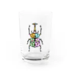 Full of vitality　(フル　オブ　バイタリティ)のbeetle(カブトムシ)　Full of vitality　(フル　オブ　バイタリティ) Water Glass :front