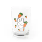 うさぎまみれのうさぎとにんじん Water Glass :front