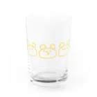 【ama*ama designstore　＜SUZURI店＞】のはらへりしろくまズ Water Glass :front