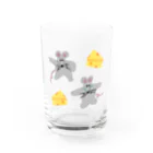 かわべしおん | イラストレーターのフィーバーねずみの予感 Water Glass :front