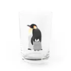 のらにゃすの皇帝ペンギン親子 Water Glass :front