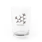st_drop_laboratoryのカフェインの化学構造式 グラス前面
