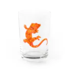 りっちゃん🦖のクレステッドゲッコー×紅葉 Water Glass :front