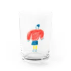 よこづな文庫の赤いセーター Water Glass :front