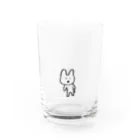 どせいのわっかの何かに気付いたうさぎ Water Glass :front