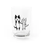 むしんちのてつなぎ猫 Water Glass :front