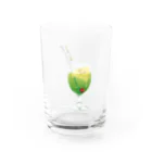 Drecome_Designの食べかけクリームソーダ Water Glass :front