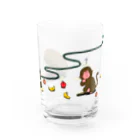 unmotokian suzuri支店のおさる Water Glass :front