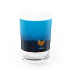 自由呑酒党の夜の田園でビールを Water Glass :front