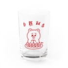 ますださえこの白熊飯店グラス(あか) Water Glass :front