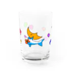 タカのお月さまとプカプカ、イルカちゃん Water Glass :front