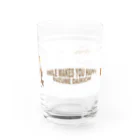 “すずめのおみせ” SUZURI店のHello! すずめだいきち Water Glass :front