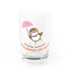 “すずめのおみせ” SUZURI店のHello! すずめだいきち Water Glass :front