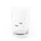 るびあなの泳ぐシロクマとペンギンのグラス Water Glass :front