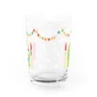 タバタ画房のなまけもの in the party（カラフル） Water Glass :front