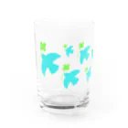 AROMA☆LOVELYのクローバーを運ぶ鳥 Water Glass :front