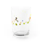 イラストレーター スズキトシエのキツネとリスのグラス グラス前面